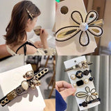 Retro 5 Piece Hair Clip Card, Simple Pearl Side Clip For Women Girls Headband Hairpins, Handmade Pearl Hairpins Pin, Hair Decorative Accessories