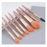 Set Of 8 Mini Makeup Brush Set, Soft Synthetic Hair Brushes, Eyeshadow Foundation Sculpting Brushes, Portable Soft Concealer Brush, Beauty Foundation Eye Shadow Tool Eyelash Brush With Bag