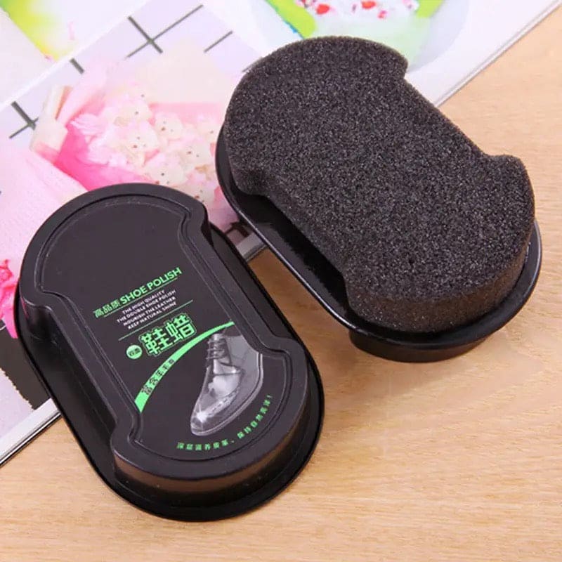 Double Face Shoe Polish, Colorless Shoe Wax Brush, Shoes Cleaning Cleaner, Quick Polish Shoes Cleaning Brush, Liquid Cleaning Wax Leather Polishing Sponge, Boot & Shoe Shine Polish