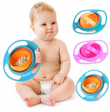 360 Degree Gyro Magic Baby Anti Spill Bowl, Baby Feeding Toy Bowl, Baby Food Dinnerware, Spill-Proof Universal Gyro Bowl