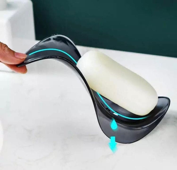 Transparent Wave Shaped Soap Holder With Drain, Creative Soap Dish Holder