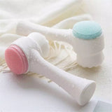 Double Sided Facial Cleanser, Silicone Face Cleansing Brush, Blackhead Removal Pore Cleaner, Exfoliator Face Massager, Silicone Face Cleansing Brush