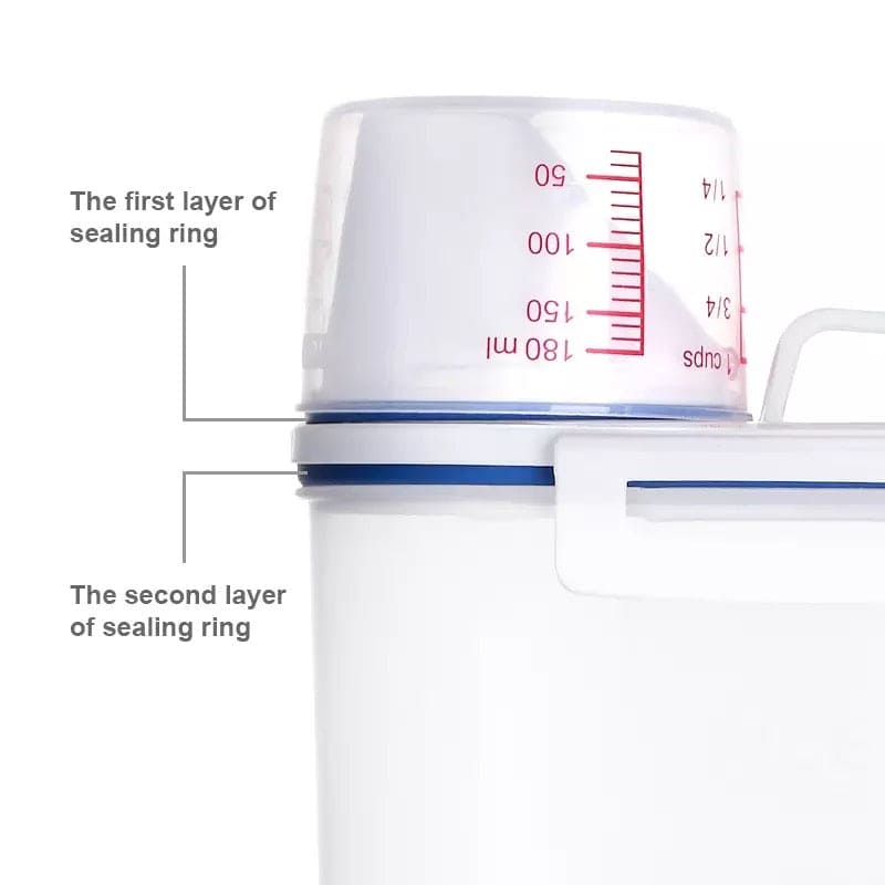 Amazing Airtight 2Kg Plastic Cereal Dispenser Storage Box, Food Grain Rice Container With Dispensing Mouth, Bottle Case For Food Seeds