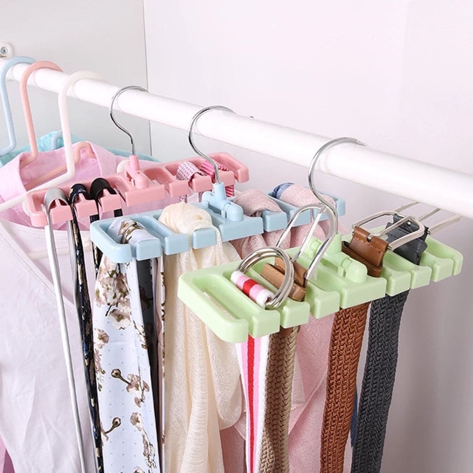 Belt Hanger, 8 Hole Hanger, Multifunctional Hanger, Space Saving Plastic Hanger