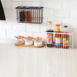 Iron Grill Organizer, Simple Style Iron Storage Basket Organizer, Living Room Home Potted Book Storage Basket, Punch Wrought Iron Rack, Kitchen Bathroom Storage Organizer