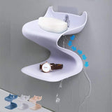 Wave Soap Holder, Double Layer Soap Holder, Strong Sponge Soap Holder, Wall Mounted Soap Dish Rack