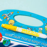 Reusable Magic Water Book, Creative Children Magical Drawing Books with Pen, Water Reveal Activity Book for Kid, Painting Color Wonder Coloring Book, Child Educational Toy Magic Book Water Painting