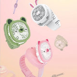 Mini Fan Cartoon Watch, Small USB Rechargeable Wrist Fan, Handheld Desktop Fan, Mini Hand Held Cooling Fan, Mini Cartoon Wristband Fan, Children Travel Air Cooler, Cute Design Fan For Kids