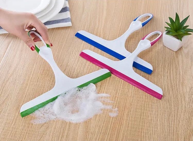 Simple Colorful Glass Wiper, Multifunctional Detachable Glass Cleaning Wiper, Squeegee Scrubber Window Cleaner Brush, Airbrush Cleaner Washing Scraper for Home Bathroom Car Window Cleaning Tool Kitchen Accessories