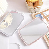 Deer Led Desktop Mirror, Lighted Rechargeable Makeup Mirror, Brightness Adjustable USB Rechargeable Travel Portable Light up Mirror, Touch Screen LED Vanity Mirror