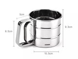 Stainless Steel Flour Sieve Cup, Sifter Cup, Baking Icing Sugar Shaking Strainer Mesh
