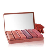 6 Pcs Pumpkins Color Matte Lipstick With Mirror, Heng Feng Color Lipstick, Mini Dry Lipstick Box, Long-lasting Lipstick Set