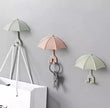 Set Of 3 Umbrella Wall Hooks Sticker, Colorful Key Hanging Holders, Umbrella Toothbrush Holder, Hanging Hook For Hat Purse Key Storage, Umbrella Wall Rack For Kitchens & Bathrooms