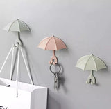 Set Of 3 Umbrella Wall Hooks Sticker, Colorful Key Hanging Holders, Umbrella Toothbrush Holder, Hanging Hook For Hat Purse Key Storage, Umbrella Wall Rack For Kitchens & Bathrooms