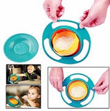 360 Degree Gyro Magic Baby Anti Spill Bowl, Baby Feeding Toy Bowl, Baby Food Dinnerware, Spill-Proof Universal Gyro Bowl