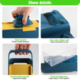 Hand Press Vegetable Cutter, Multifunctional Vegetable Slicer, Fruit Vegetable Peelar, Household Vegetable Cutter, Adjustable Slicer With Container, Cooking Kitchen Household Tool