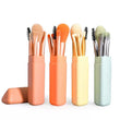 Set Of 5 Universal Makeup Brushes Set, Reusable Novice Cosmetic Brush Set for Daily Makeup, Combination Makeup Brush Set, Portable Eyeshadow Eyeliner Lip Brush Round Bucket, Soft Hair Blending Eye Makeup Brushes Set with Case