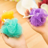 Loofah Sponge, Ball Bath Towel Scrubber, Mini Bath Sponge, Multicolor Body Exfoliating Shower Ball, Flower Bath Mesh Sponge, Bath Flower Shower Sponge Ball, Shower Loofah Sponge Pouf Body Wash Scrubber