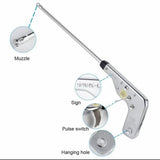 Manual Gun Lighter, Electronic Fire Pulse Ignitor, Metal Spark Stove Lighter, Kitchen Gun Gas Lighter, Fire Starter Spark Gas Burner, Pistol Shape Stainless Steel Igniter Spark Lighter for Kitchen