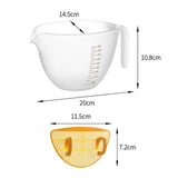 Measuring Cup With Scale, Multifunctional Egg Liquid Filter Cup, Egg Filter Measuring Cup, Household Restaurant Egg Beating Mixing Cup, Washer Strainer Bowl, Stirring Bowl With Scale
