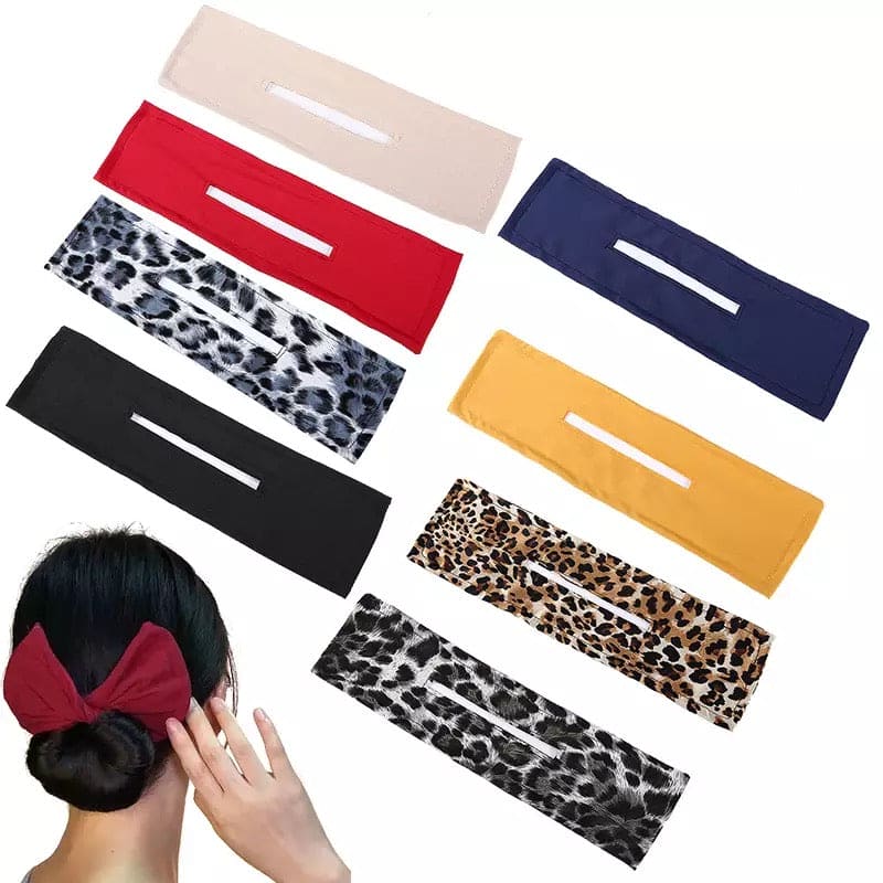 Summer Deft Bun Knot Band, Hair Curler Magic Band, Multicolor Head Band
