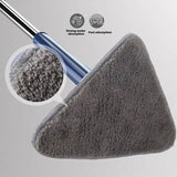 Triangle Extendable Cleaning Mop, 360° Rotatable Squeeze Mop, Multipurpose Cleaning Brush,  Floor Window Cleaning Squeegee Mop,  Mop Cleaner for Kitchen Toilet, Automatic Wringer Mop, Adjustable Telescopic Mop