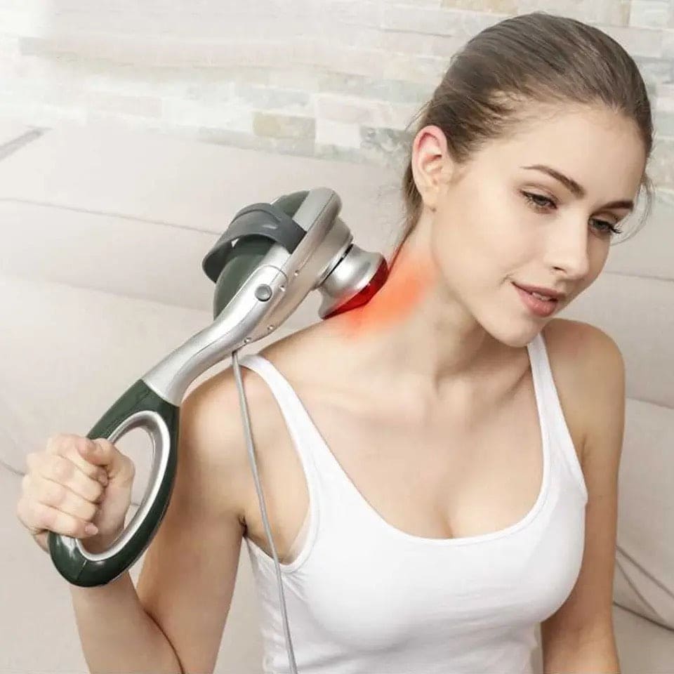 Infrared Electric Massager, Body Heated Massager Stick, Waist Cervical Massager, Handhelds Body Neck Back Massager, Multifunctional Body Massage Hammer, Intensive Tapping Massager