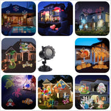 Led Projection Lamp, 16 Pattern Lighting Projector, Waterproof Garden Lawn Lamp Stage Lamp, 16 Pattern Indoor Outdoor Decoration Lamp With RC, Indoor and Outdoor Realistic Live Lawn Lights, Snowflake Projection Lamp