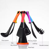 Silicone Cooking Utensils Set With Holder, Non-Stick Pan Heat Resistant Nylon Silicone Baking Set