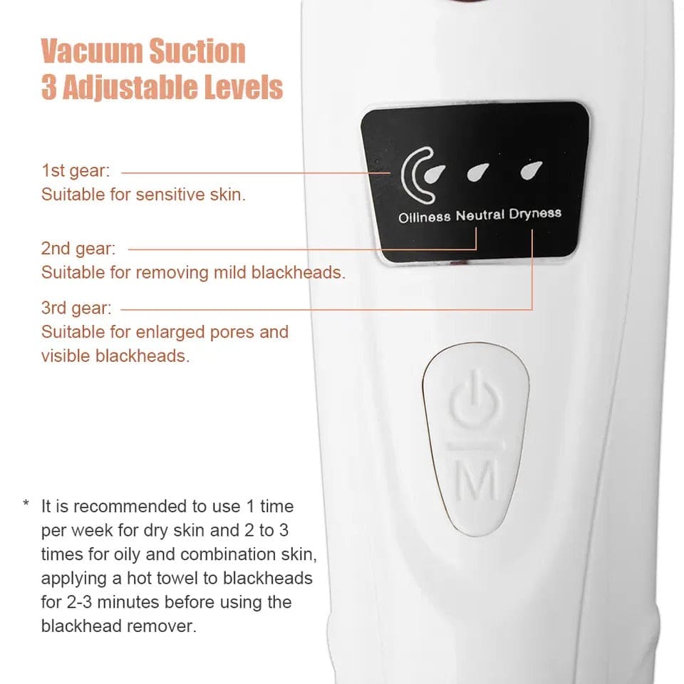 Electric Blackhead Remover, Vacuum Acne Cleaner, Black Spots Removal Device, Pore Cleaner Machine, Skin Care Tools, 5 Heads Suction Machine,  Vacuum Electric Black Head Extractions Tool, Electric Facial Pore Cleaner, Exfoliating Beauty Device