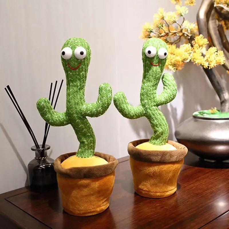 Lovely Talking Toy Dancing Cactus, Cactus Plush Toy, New Electronic Dancing Cactus, Luminous Recording Learning to Speak Twisting Kid Toy, Speak Talk Sound Record Repeat Toy, Kids Education Toy