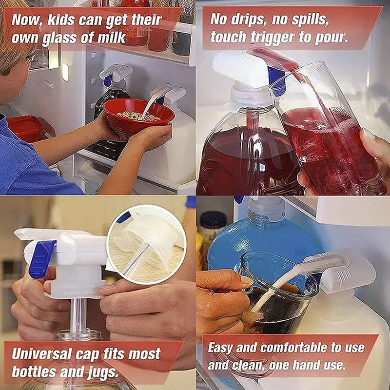 Magic Tap Drink Dispenser, Automatic Beverage Dispenser, Spill Proof Magic Tap, Portable Drinking Pumping Unit, Automatic Drinking Straw Suction Pump, Straw Magic Tap