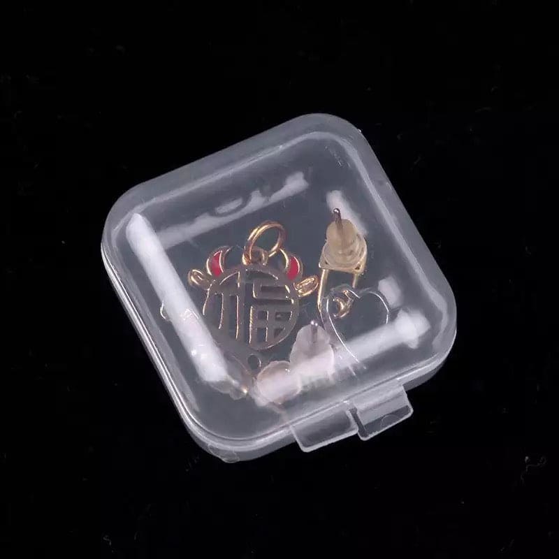 Set of 10 Transparent Mini Multifunctional Jewelry Storage Box, Portable Ring Earrings Jewelry Storage Box, Empty Plastic Clear Mini Empty Square Small Boxes, Small Storage Organizer