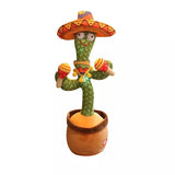Lovely Talking Toy Dancing Cactus, Cactus Plush Toy, New Electronic Dancing Cactus, Luminous Recording Learning to Speak Twisting Kid Toy, Speak Talk Sound Record Repeat Toy, Kids Education Toy