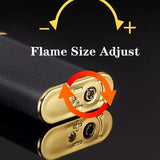 Dragon Dual Flame Lighter, Inflatable Windproof Jet Turbo Lighter, Metal Double Flame Lighter, Open Fire Conversion Lighter, Creative Double Fire Flame Lighter, Butane Cigarette Lighter