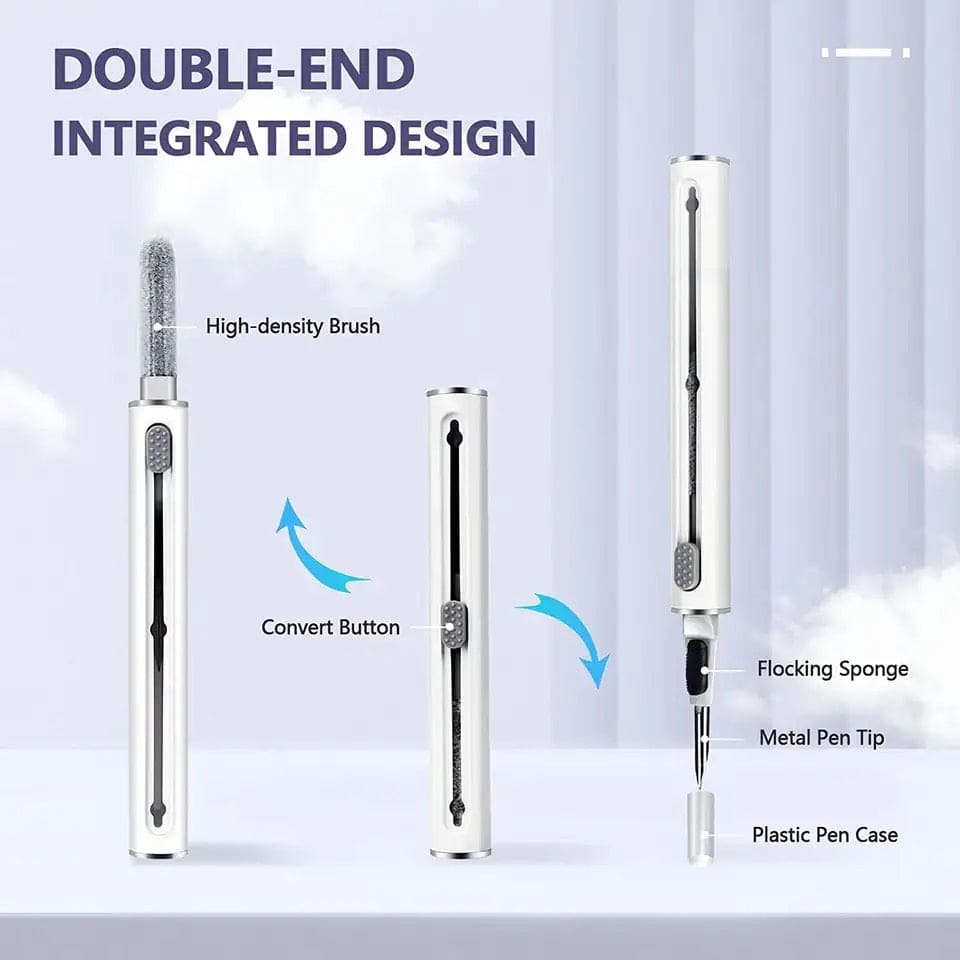 3 In 1 Earphone Cleaning Pen, Earbuds Case Cleaning Kit, Multifunctional Headphones Airphone Keyboard Cleaning Pen, Multipurpose 3 In 1 Cleaning Pen For Keyboard Camera AirPords Earbud