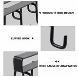 Clever Metal Hook Rack, Multi Hooks Mug Hook Rack Space Saving Quality Cabinet Hook Multifunctional Storage Holder Hanging Cup Holder Kitchen Organizer, Multifunctional Stuck Board Organizer, Under Cabinet Closet Hook Rack