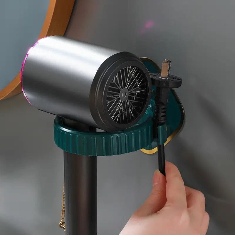 Wall Hair Dryer Stand, Bathroom Hair Dryer Storage Rack, Punch-Free Toilet Multifunctional Holder, Bathroom Storage Shelf Stand, Hair Dryer Holder Organizer