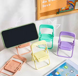 Set Of 3 Cute Chair Shaped Foldable Lazy Phone And Ipad Holder, Portable Design Mobile Phone Holder, Foldable Support Desk Mobile Phone Stand