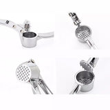 Stainless Steel Garlic Press Crusher, Ginger  Mincer, Ginger Squeezer Masher Handheld Ginger Micer