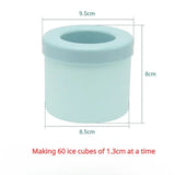 Mini Silicone Ice Bucket, Squishy Ice Cube Bucket, Quickly Freeze Silicone Ice Maker Ice Cup, Cylinder Ice Tray, Easy Release Press Type Ice Grid for Home Camping Travel, 3D Cylinder Silicone Ice Cube Tray, Decompress Ice Lattice
