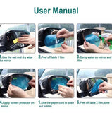 2 Pcs Rain Proof Side Mirror Glass, Anti Fog Film, Anti Water Mist Rainproof Film, Universal Soft Sticker Auto Accessories Film