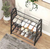 Amazing 4 Layer Shoe Rack, Multilayer Dust Proof Storage Simple Shoe Cabinet, Hallway Space Saving Shoes Rack, Space-saving Shoes Storage Organizers, Dormitory Stainless Steel Rack