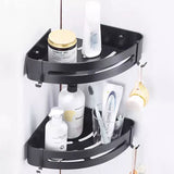 Black Metal Corner Bathroom Shelf Organizer, Shower Storage Rack, Wall Mounted Toilet Shampoo Holder, Wall Mounted Shower Organizer