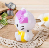 Hello Kitty Night Light, Cartoon Kitty Modeling Tri  Color LED Night Light, Eye Protection Plug Lamp