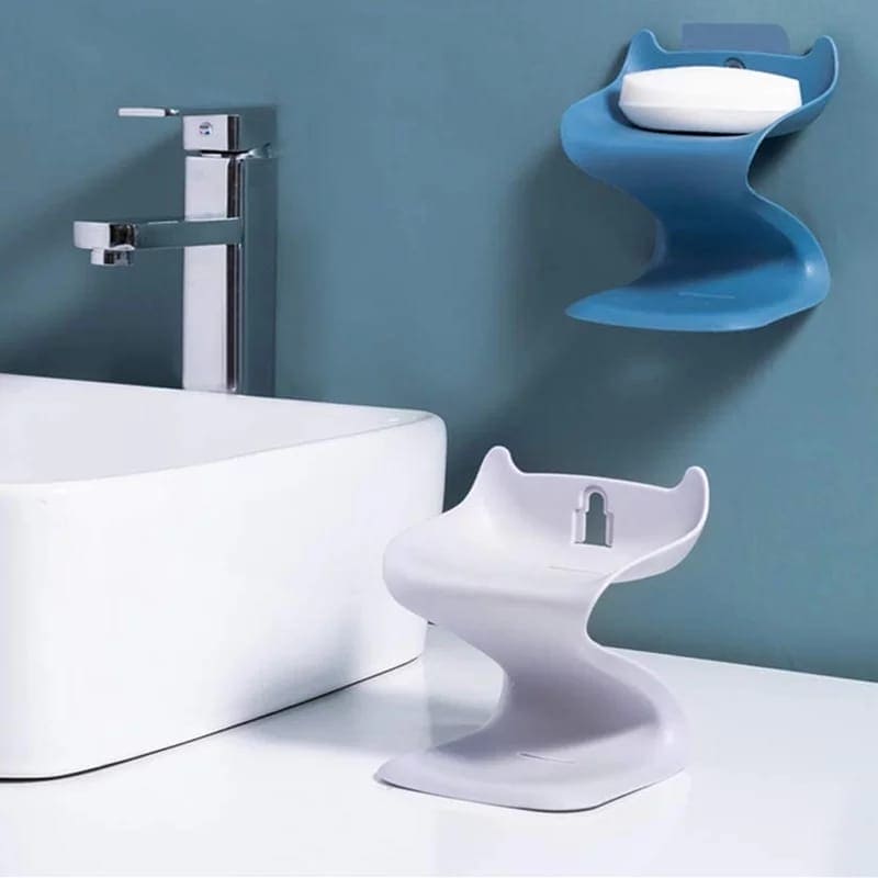 Wave Soap Holder, Double Layer Soap Holder, Strong Sponge Soap Holder, Wall Mounted Soap Dish Rack