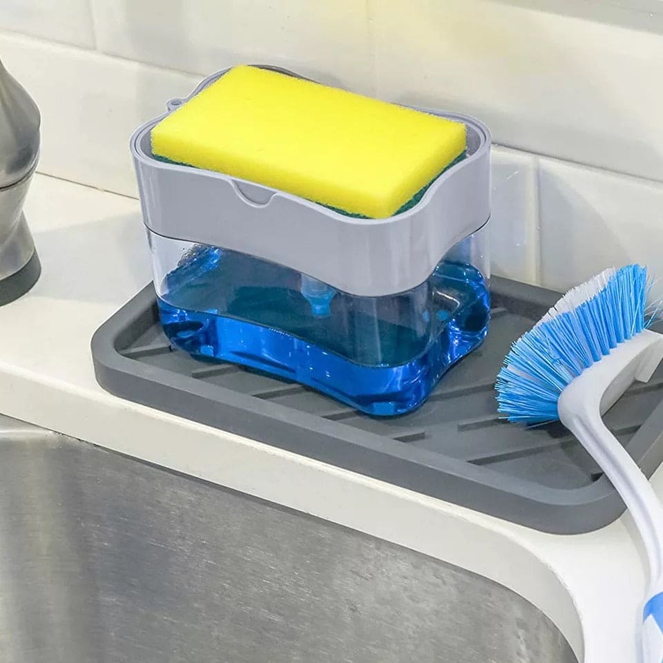 Soap Dispenser, 3 in 1 Soap Dispenser, Dish Soap Dispenser, Dish Cleaner