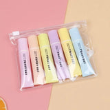 6 Pcs Sweet Day Highlighter, Toothpaste Style Candy Color Highlighter, Swing Cool Highlighters Pens, Office School Stationary Accessories