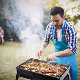 Briefcase Folding BBQ Grill, Outdoor Stainless Steel BBQ Grill, Travel Picnic Camping Grill, Patio Barbecue Charcoal Grill, Garden Outdoor Travel Picnic Folding Charcoal Grill, Compact Foldable Grill