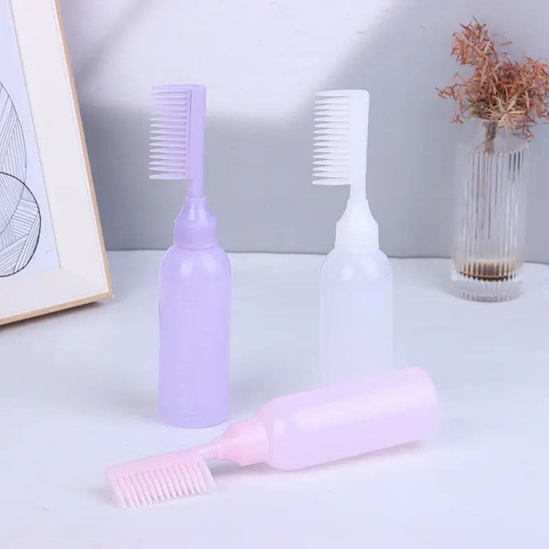 170ml Hair Dye Apilator, Perm Dyeing Cream Hair Shampoo Bottle, Plastic Hair Coloring Comb, Oil Dispenser Hair Comb Bottle, Hair Dressing Styling Tool, Oil Treatment Hair Dye Bottle, Root Comb Applicator Bottle